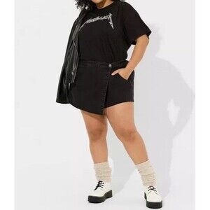 Torrid Vintage Stretch Denim Skort Skirt Size 22 Summer  Vacation Travel Grunge